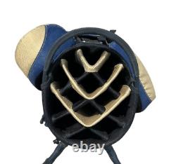 Team Golf Notre Dame Fighting Irish Cart Bag 14-Way Divider Navy Blue & Gold