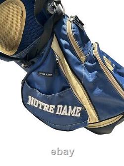 Team Golf Notre Dame Fighting Irish Cart Bag 14-Way Divider Navy Blue & Gold