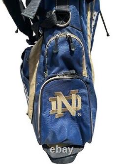 Team Golf Notre Dame Fighting Irish Cart Bag 14-Way Divider Navy Blue & Gold