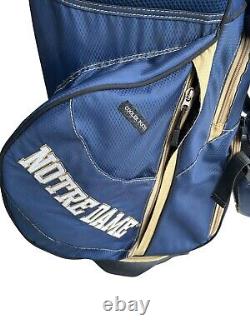 Team Golf Notre Dame Fighting Irish Cart Bag 14-Way Divider Navy Blue & Gold