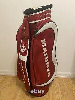 Team Golf U. S. Marine Corp USMC Cart Bag 14 Divider Excellent Condition