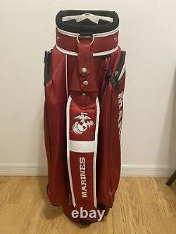 Team Golf U. S. Marine Corp USMC Cart Bag 14 Divider Excellent Condition