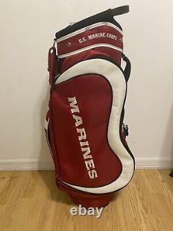 Team Golf U. S. Marine Corp USMC Cart Bag 14 Divider Excellent Condition