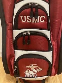 Team Golf U. S. Marine Corp USMC Cart Bag 14 Divider Excellent Condition