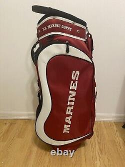 Team Golf U. S. Marine Corp USMC Cart Bag 14 Divider Excellent Condition