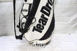 Teardrop Golf Bag 6 Way Divider White Faux Leather