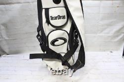 Teardrop Golf Bag 6 Way Divider White Faux Leather
