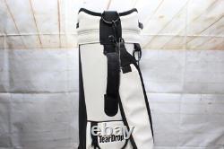 Teardrop Golf Bag 6 Way Divider White Faux Leather