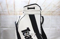 Teardrop Golf Bag 6 Way Divider White Faux Leather