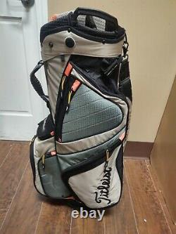 Titleist 14 Divider Golf Cart Bag Brown/Gray/Black w Raincover