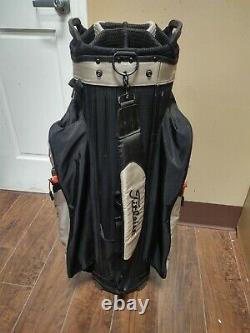 Titleist 14 Divider Golf Cart Bag Brown/Gray/Black w Raincover