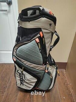 Titleist 14 Divider Golf Cart Bag Brown/Gray/Black w Raincover