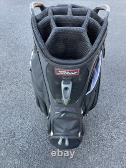 Titleist 14 Way 10 Pocket Black And White Cart Bag Amazing Condition