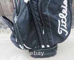 Titleist 14 Way Divider Cart Bag Zip Pockets Black Golf Bag Del Rio Country Club