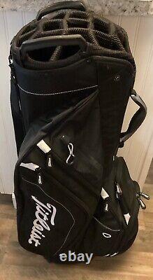 Titleist 14 Way Dividers Golf Cart Bag Black With Rainhood Golf Club Lightweight