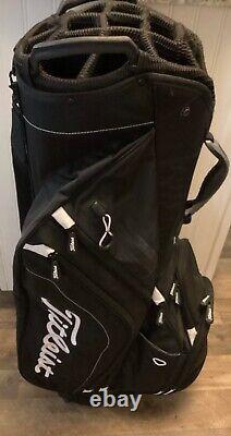 Titleist 14 Way Dividers Golf Cart Bag Black With Rainhood Golf Club Lightweight