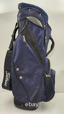 Titleist 14-Way Golf Cart Bag Blue with Rain Cover