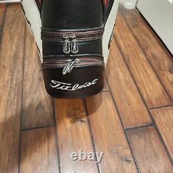 Titleist 6 Way Divider Cart Golf Bag Black and White With Red Accents 6 Pockets