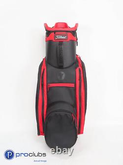 Titleist CLUB 7 7-Way Cart Golf Bag withRainhood Black/Red/White 362767