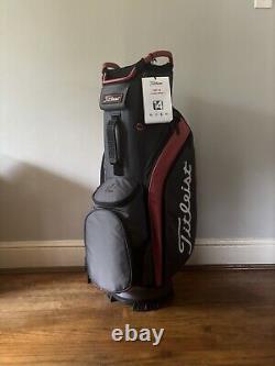 Titleist Cart 14 Golf Bag NEW Dark Gray/Red