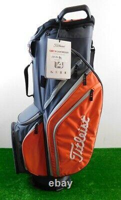Titleist Cart 14 Lightweight Golf Bag Graphite/Flame/Grey 14-Way New