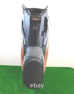 Titleist Cart 14 Lightweight Golf Bag Graphite/Flame/Grey 14-Way New