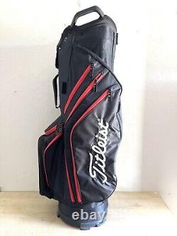 Titleist Cart 14 Lightweight Golf Cart Bag Black/Black/Red
