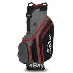 Titleist Cart 14 Lightweight Golf Cart Bag New 2020 Charcoal/Black/Red