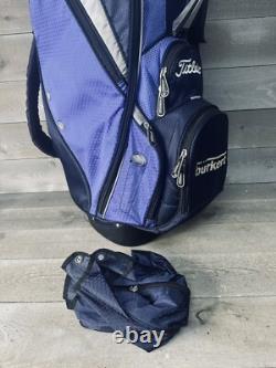 Titleist Cart 14 Way Cart Bag Golf Bag Blue Titleist With Rain Cover