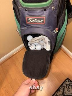 Titleist Cart 15 Golf Bag Nylon Polyester 15-Way Divider Multiple Pockets