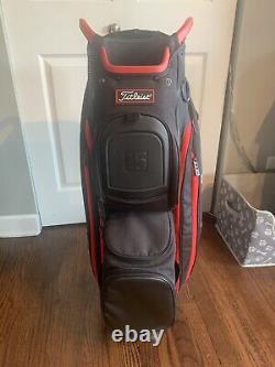 Titleist Cart 15 Golf Cart Bag NEW Black Black Red