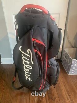 Titleist Cart 15 Golf Cart Bag NEW Black Black Red