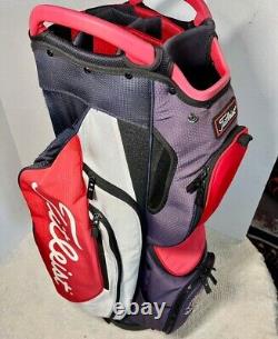 Titleist Cart 15 Golf Club Bag Red White & Blue Carrying Case Storage