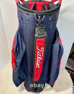 Titleist Cart 15 Golf Club Bag Red White & Blue Carrying Case Storage