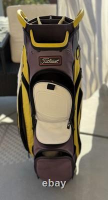 Titleist Cart 15 StaDry Cart Golf Bag Yellow Blue 15 Way With Raincover NOTES