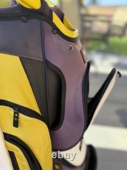 Titleist Cart 15 StaDry Cart Golf Bag Yellow Blue 15 Way With Raincover NOTES