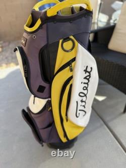 Titleist Cart 15 StaDry Cart Golf Bag Yellow Blue 15 Way With Raincover NOTES