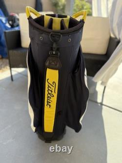 Titleist Cart 15 StaDry Cart Golf Bag Yellow Blue 15 Way With Raincover NOTES