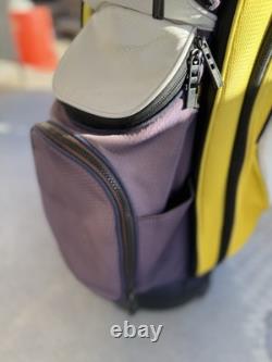 Titleist Cart 15 StaDry Cart Golf Bag Yellow Blue 15 Way With Raincover NOTES