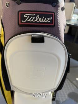 Titleist Cart 15 StaDry Cart Golf Bag Yellow Blue 15 Way With Raincover NOTES