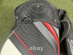 Titleist Cart Display Golf Bag Black Red White 6-Way Divide Strap