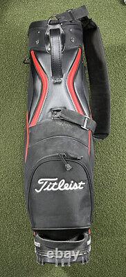 Titleist Cart Display Golf Bag Black Red White 6-Way Divide Strap