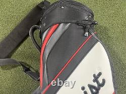 Titleist Cart Display Golf Bag Black Red White 6-Way Divide Strap