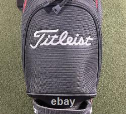 Titleist Cart Display Golf Bag Black Red White 6-Way Divide Strap