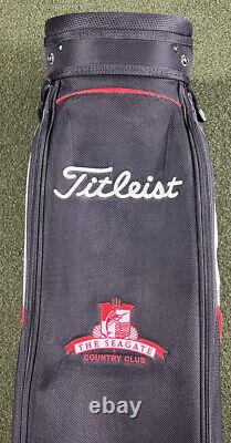 Titleist Cart Display Golf Bag Black Red White 6-Way Divide Strap