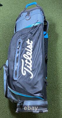 Titleist Cart Golf Bag Black Grey Blue White 14-Way Divide Strap