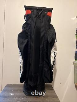 Titleist Golf 14 Way Lightweight Red Black White Cart Golf Bag with Rain cover