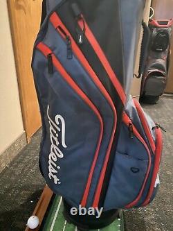 Titleist Golf 2021 Cart 14 Golf Bag Grey/Red/Black