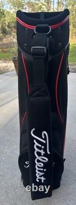 Titleist Golf 6-Way Cart Bag with Rain Cover. Very nice pre-owned conditions