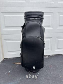 Titleist Golf Cart Bag 6 Way Divider With Rain Cover Black White